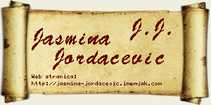 Jasmina Jordačević vizit kartica